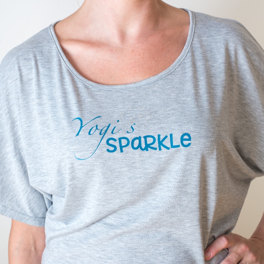 Open Shoulder T-Shirt Gray